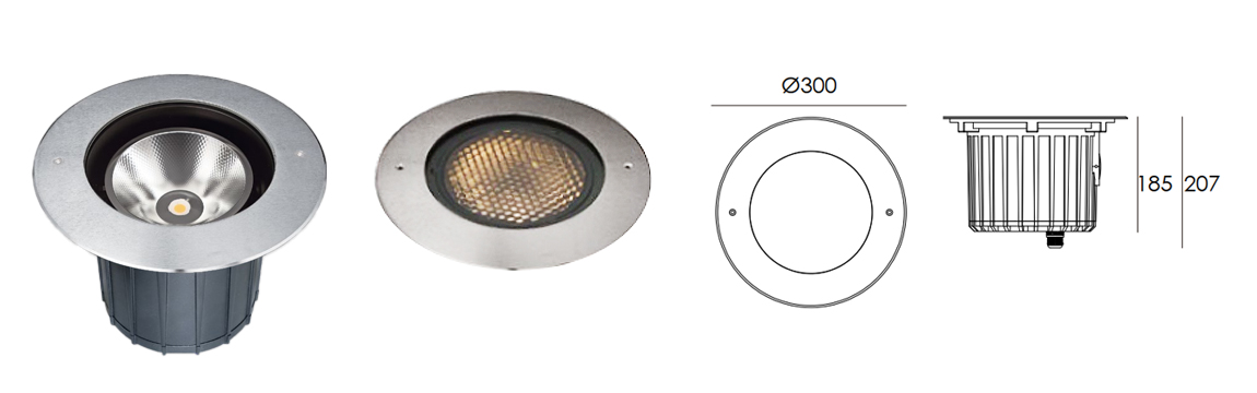 Đèn âm đất 40W COB