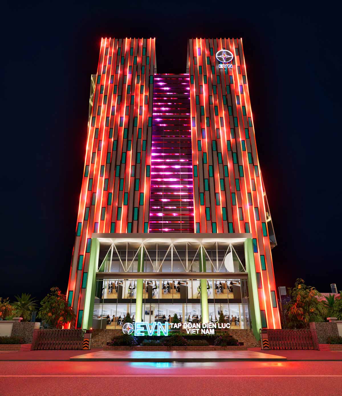 Chiếu sáng viền tòa nhà